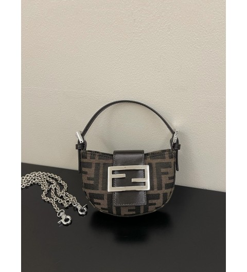 펜디 FENDI FF 자카드 패브릭 주카 미니백 #boxini