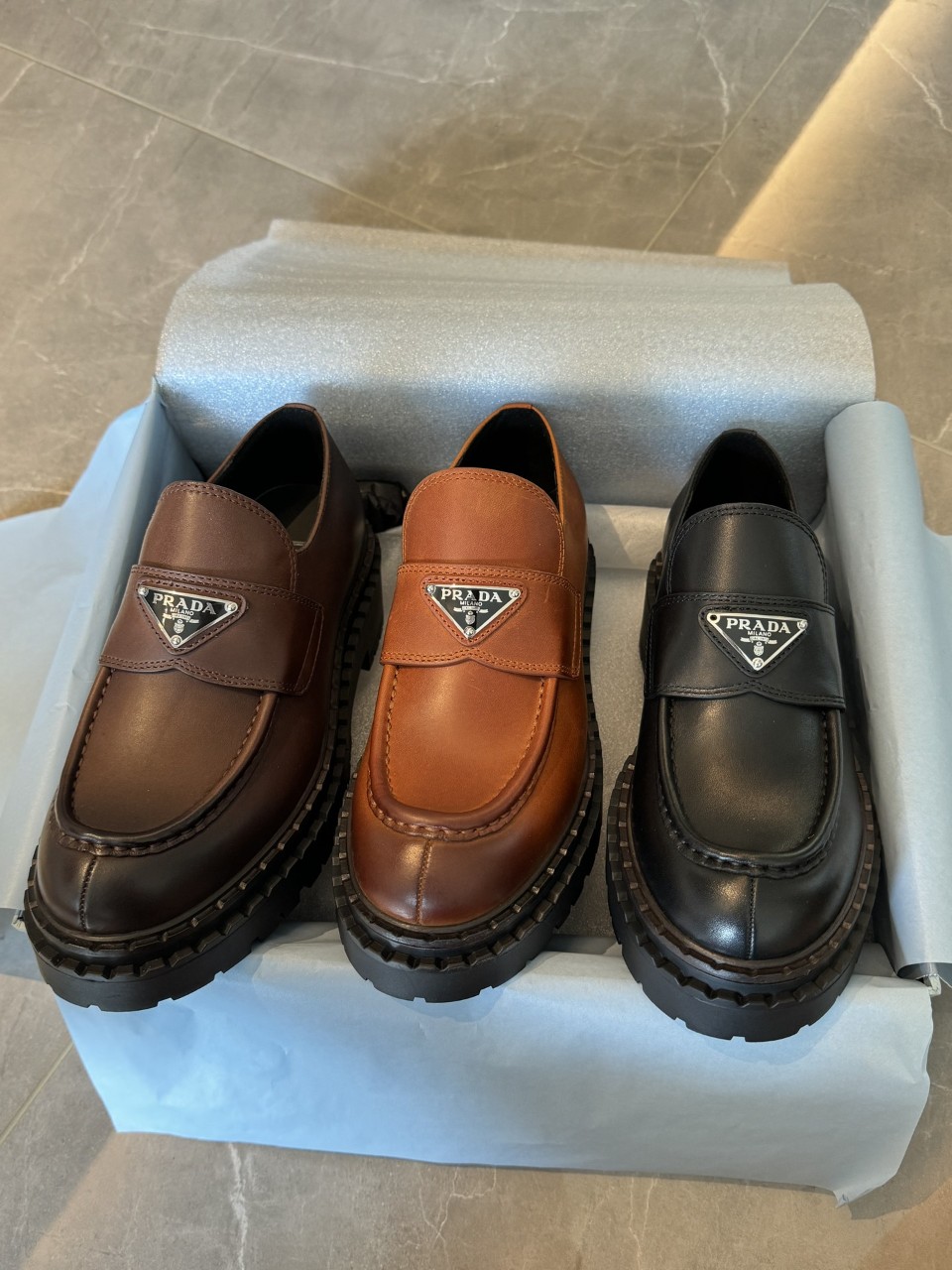 프라다 PRADA 여성로퍼 2DE148FG0013KY8 F0003 BROWN [사이즈] 35~39