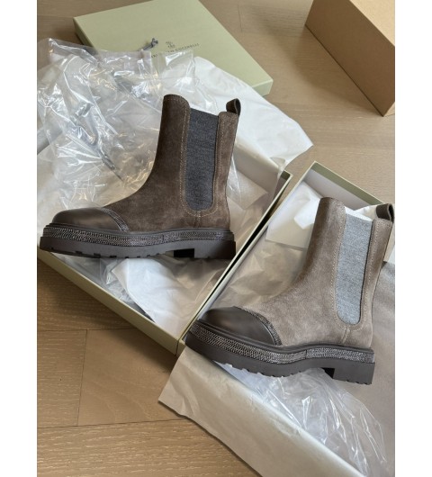 브루넬로 쿠치넬리 Brunello Cucinelli 여성 부츠 앵클부츠 첼시부츠 [사이즈] 35~40 @ 굽 4cm