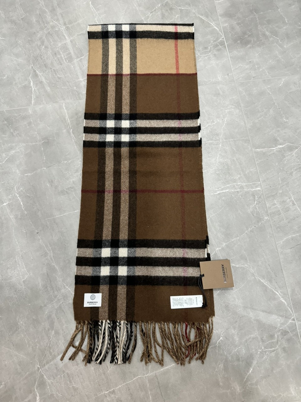 버버리 머플러 스카프 BROWN 8045329 ARC BEIGE BIRCH BRN @ 캐시미어 100% #vvip공장