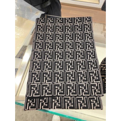 펜디 FENDI FF 로고 머플러 [사이즈] 180x35cm @ 울 95% + 실크 5%