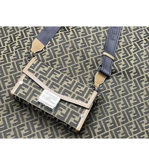 펜디 소프트 트렁크 바게트 패브릭 백 브라운 7VA565 AFBV F1HRM 21.5x13x6.5cm #vvip공장