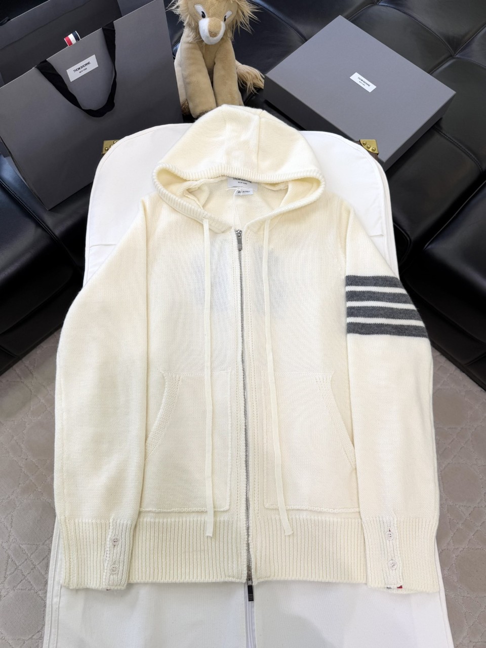 톰브라운 THOM BROWNE 후드집업 + 니트 스웨터 1 2 3 4