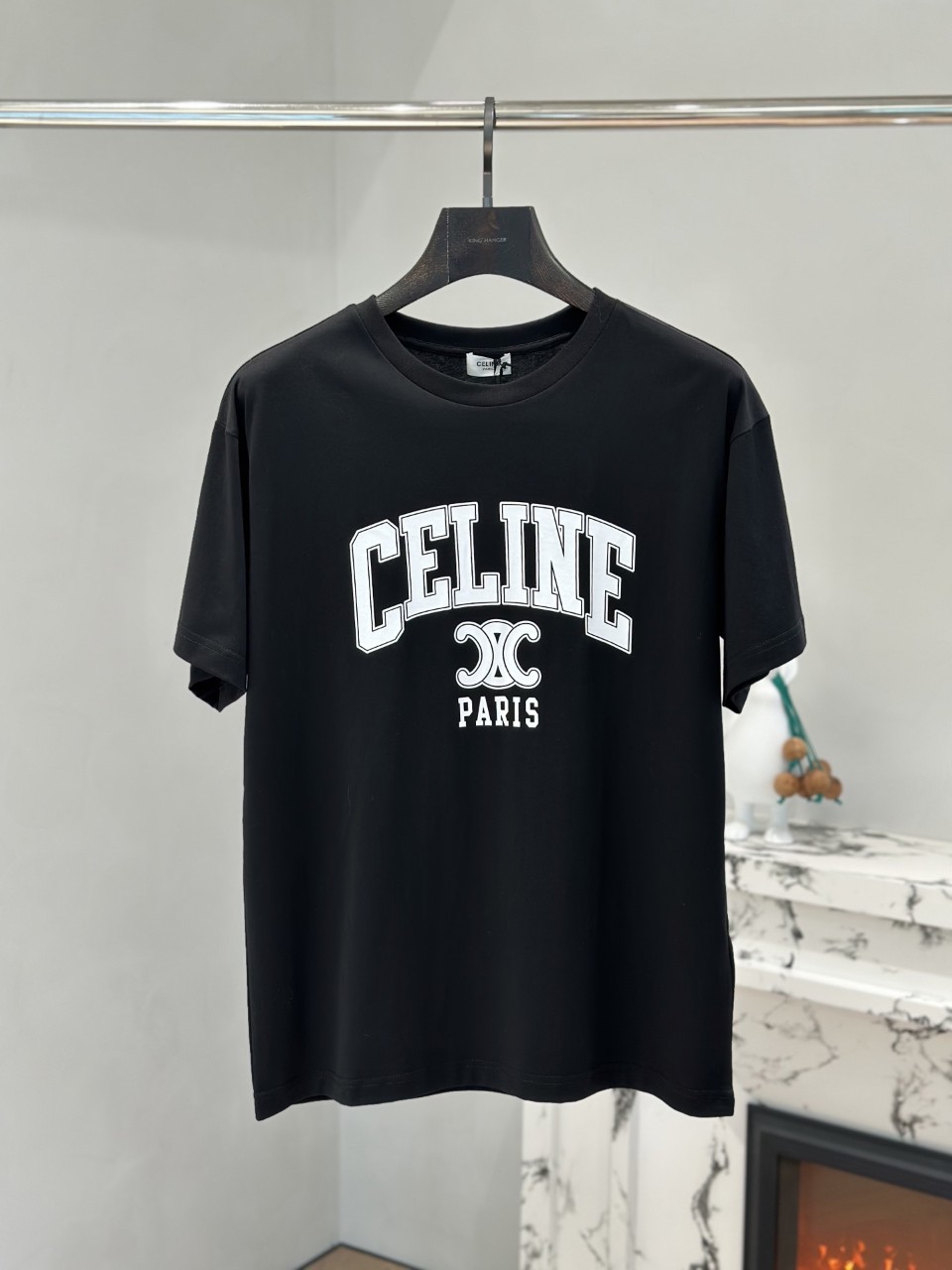 25SS 셀린느 트리옹프 파리 로고 반팔 티셔츠 RX07C507Z 38AO XS S M L