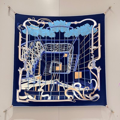 에르메스 La Ligne Coup de Fouet 스카프 90 90x90cm 100% 실크