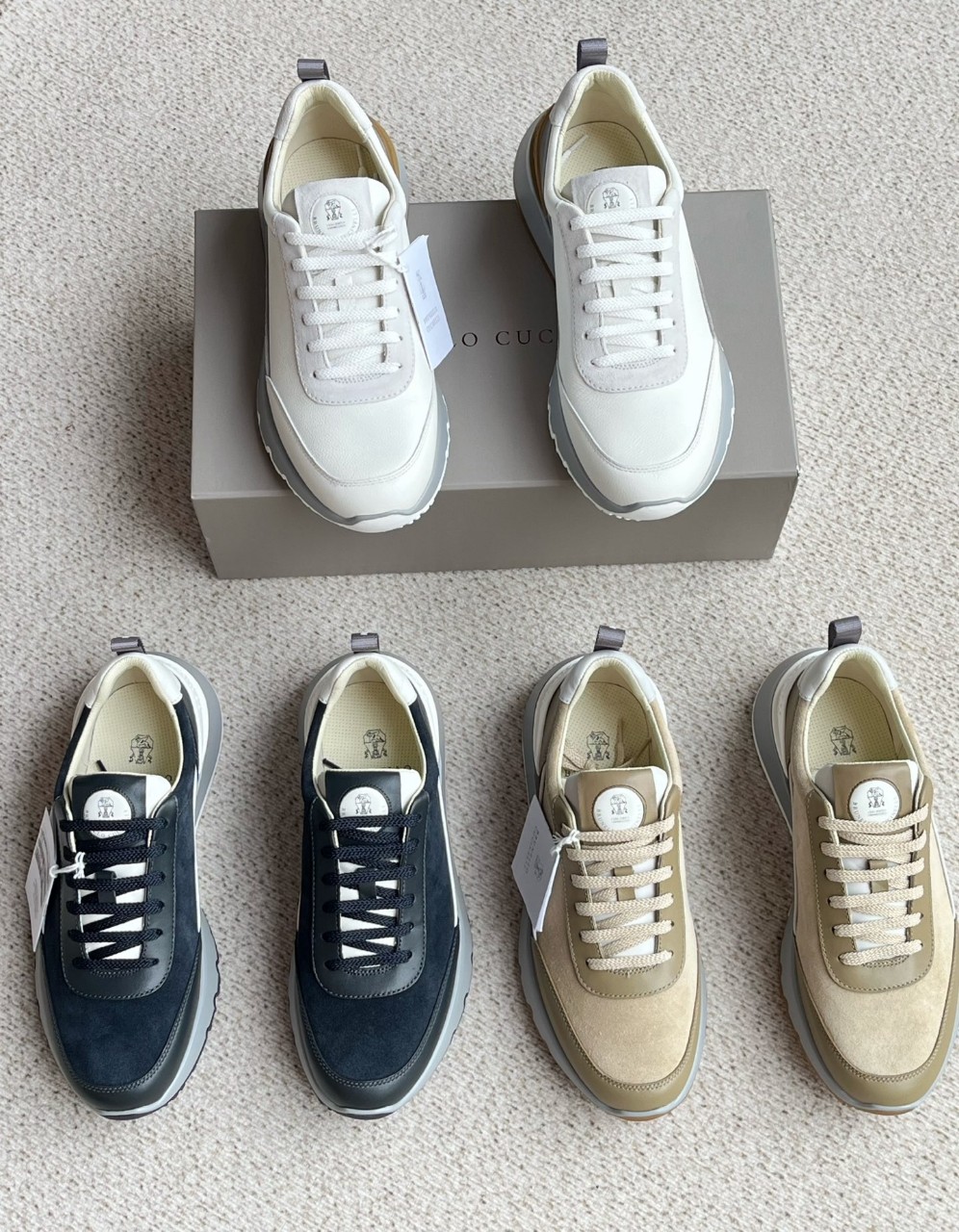 브루넬로쿠치넬리 카프스킨 러너 스니커즈 파나마 MZUAVGO278 CBK37 39~44