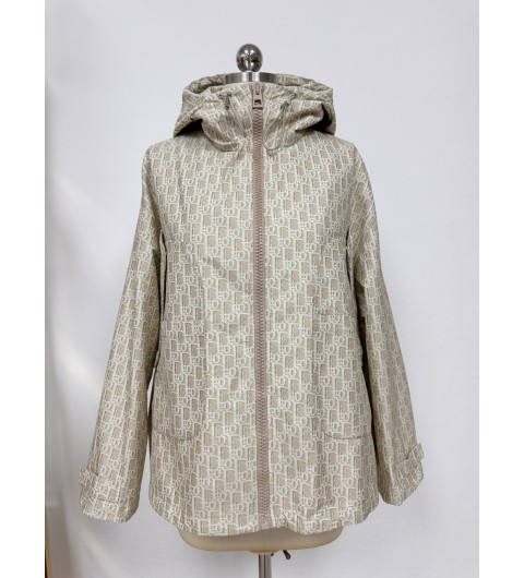 디올 후드 재킷 베이지 Dior Oblique 모티브 테크니컬 자카드 태피터 327C25A2970_X1827 XS S M