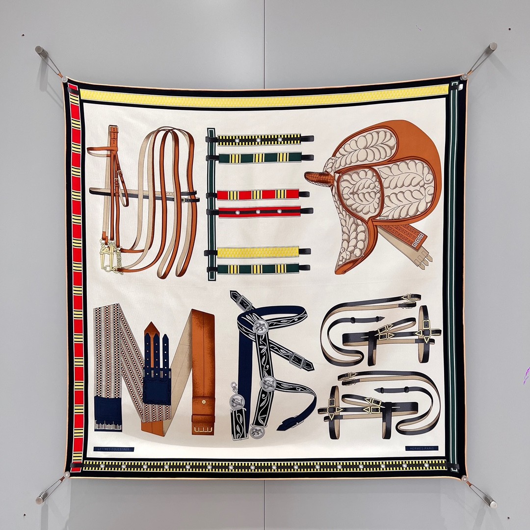 에르메스 HERMES 실크 스카프 90x90cm 100% 실크