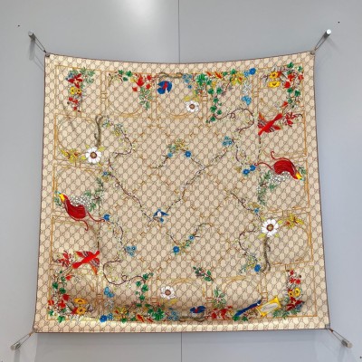 구찌 GUCCI 실크 스카프 90x90cm 100% 실크