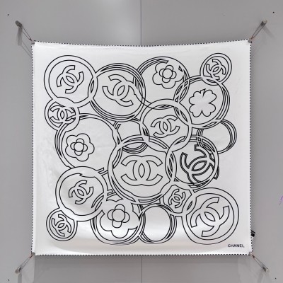 샤넬 CHANEL 실크 스카프 90x90cm 100% 실크