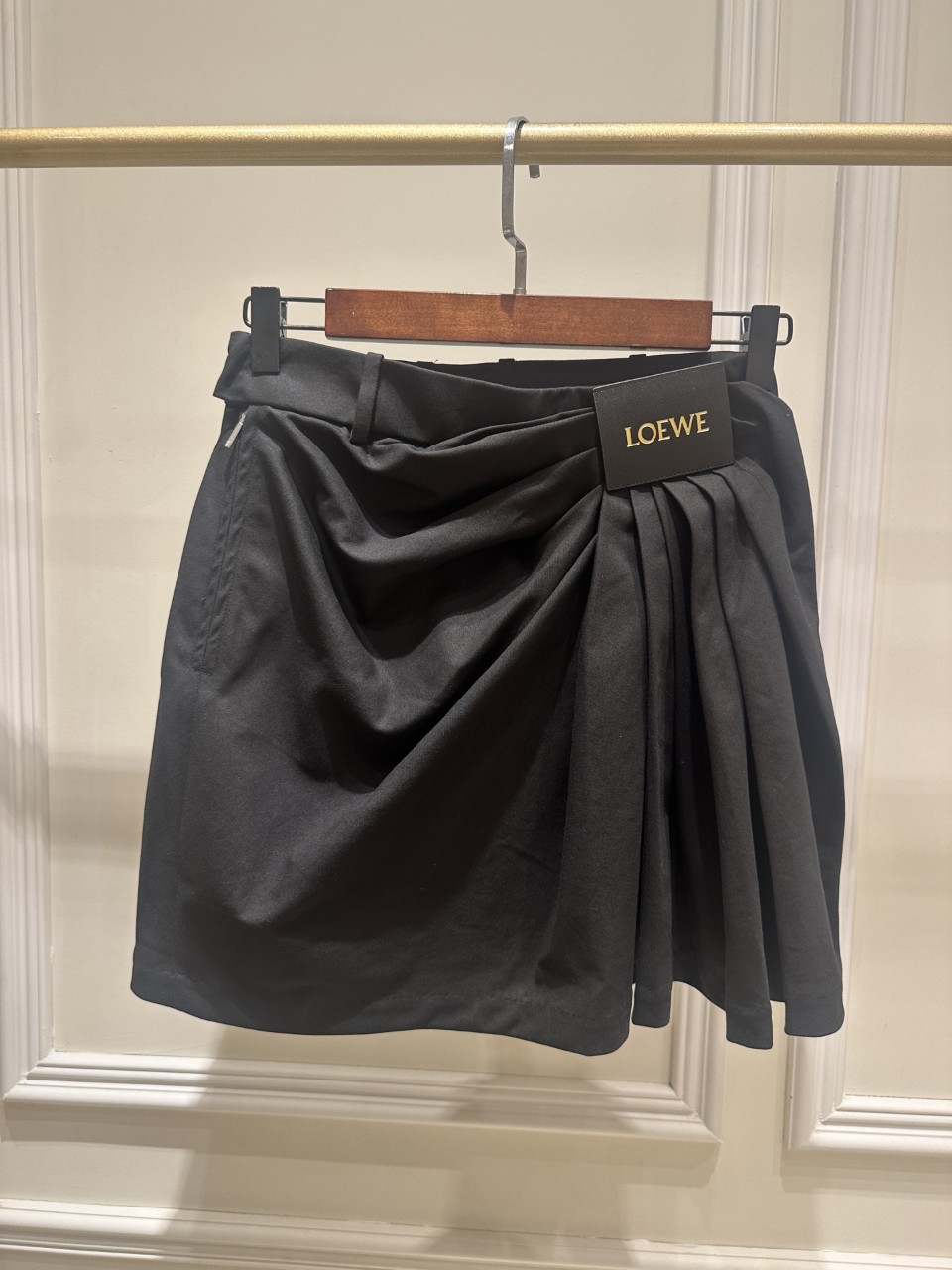 LOEWE 로에베 드레이프 트윌 면 미니스커트 TP557218863 36 38 40