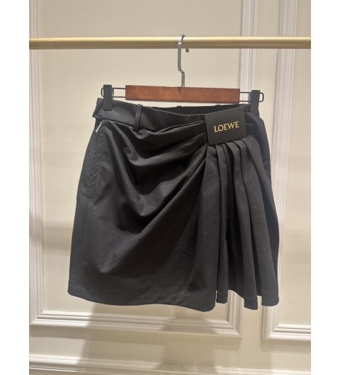LOEWE 로에베 드레이프 트윌 면 미니스커트 TP557218863 36 38 40