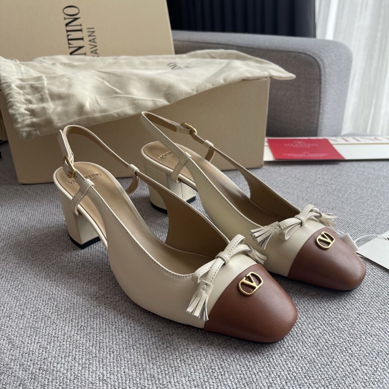 발렌티노 VALENTINO 두 로이 슬링백 발레 플랫 35~39 굽 6cm