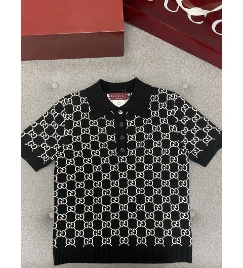 구찌 리버서블 GG 울 자카드 폴로 셔츠 814273 XKEJP 1070 S M L
