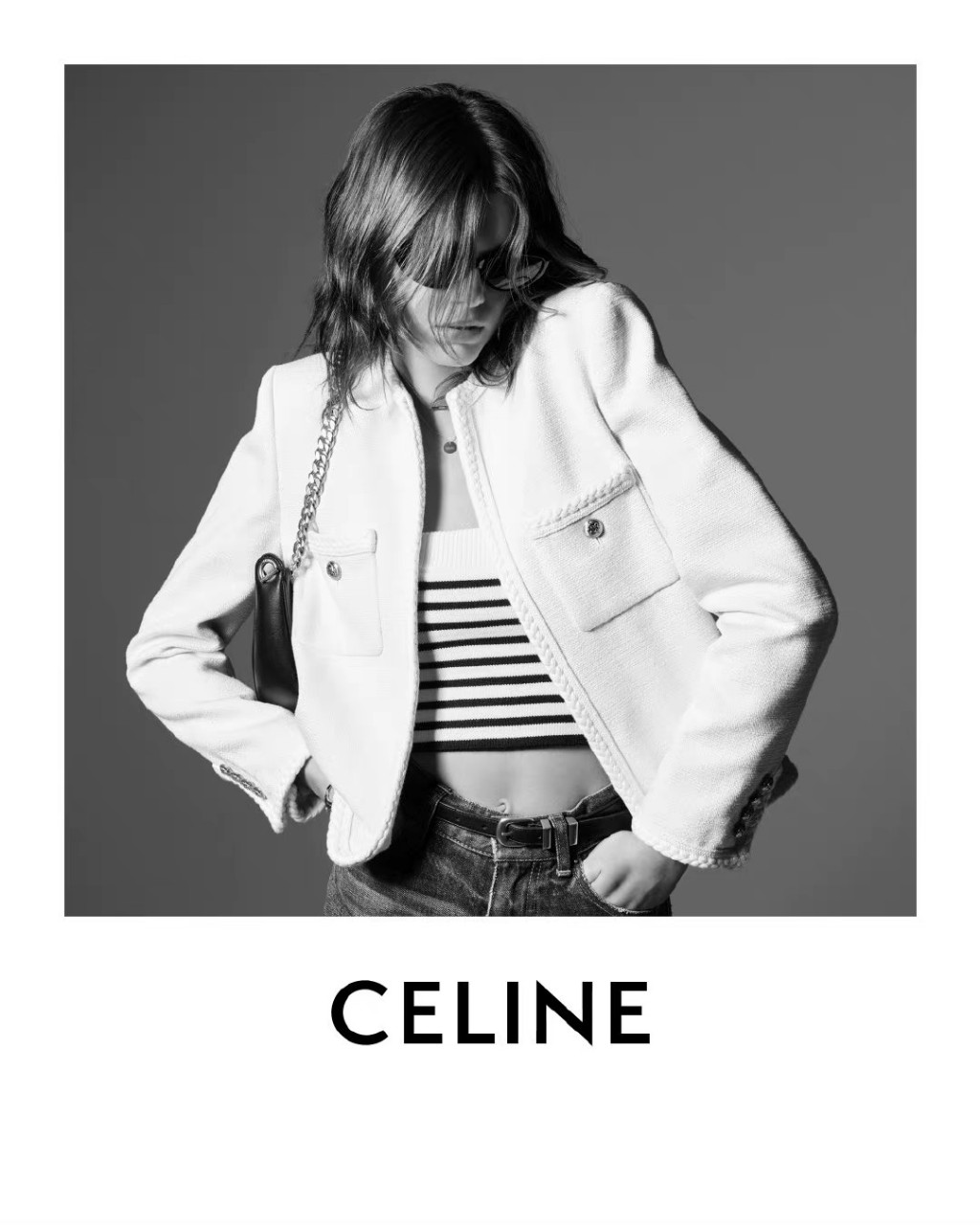 셀린느 CELINE 스트라이프 튜브탑 브라탑 XS S M #터비에빵
