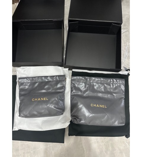 샤넬 CHANEL 22백 투투백 그레이 금장 스몰AS3260 / 미듐AS3261 [사이즈] 스몰 35x37x7cm, 미듐 39x42x8cm #vvip공장