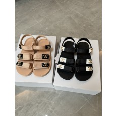 샤넬 25SS 벨크로 CC 배색 샌들 블랙, 베이지 G46448  35~40