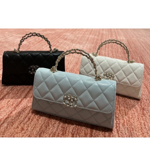 샤넬 25S 켈리백 WOC 캐비어 블루 10x18x4.5cm #지존샵