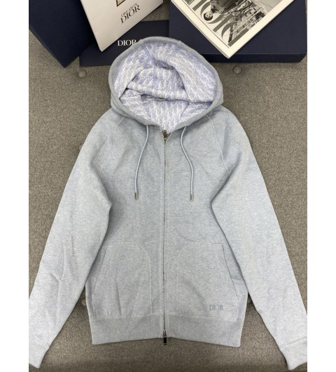 디올 DIOR 블루 후드 집업 자켓
