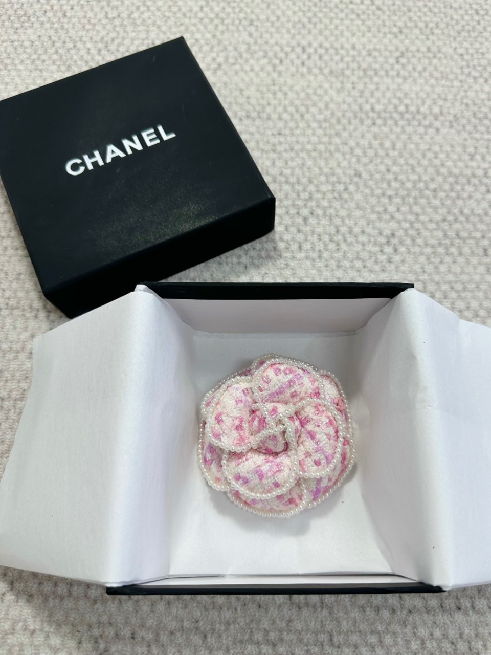 샤넬 CHANEL 까멜리아 진주 브로치 #타지아