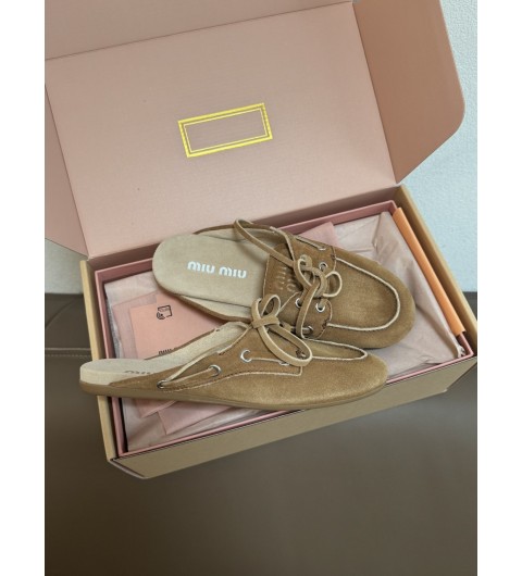 미우미우 스웨이드 뮬 Faded suede mules 5D455E Z5O F0401 F 005 35~39