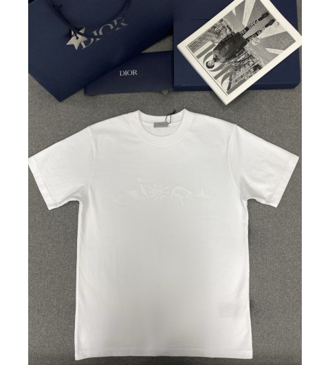 디올 티셔츠 릴랙스핏 자수 디자인 593J696V0554_C080 S M L XL