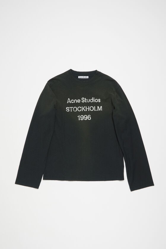 아크네스튜디오 CL0197 FADED BLACK (BM0) 스톡홀름 로고 공용 긴팔티 XS S M L #터비에빵