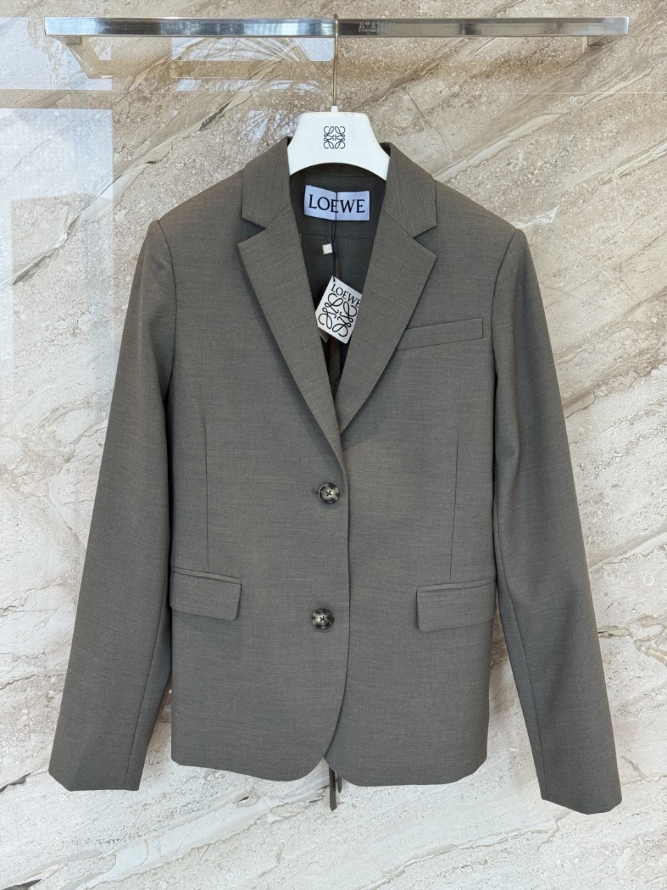 로에베 울 자켓 Wool-Blend Single-Breasted Jacket 000000000007818239 S M L