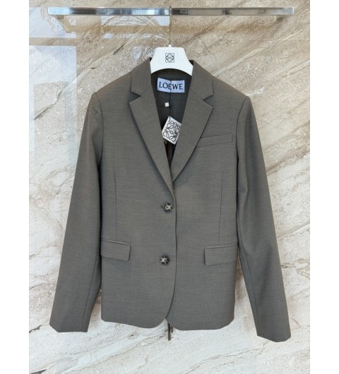 로에베 울 자켓 Wool-Blend Single-Breasted Jacket 000000000007818239 S M L