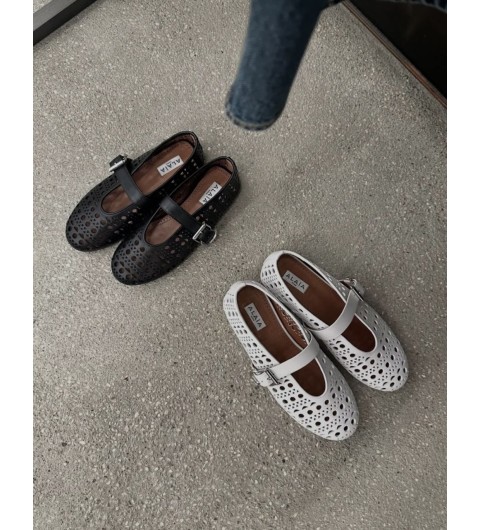 알라이아 여성 발레리나 플랫슈즈 블랙 AA3A029CK216 999 35~40