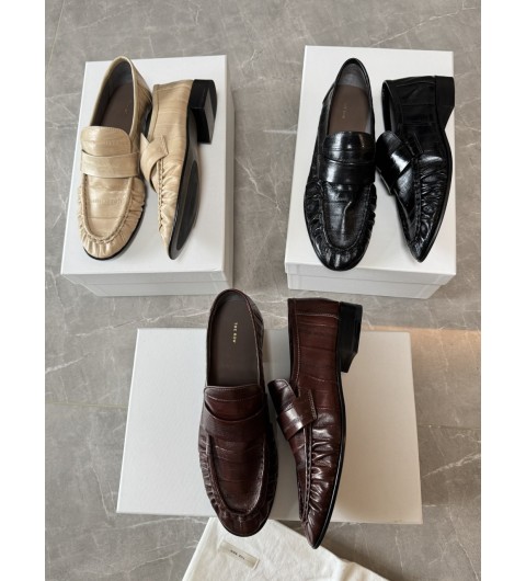 25FW 더로우 2컬러 일스킨 소프트 로퍼 F1280 E17 BLK 35~40