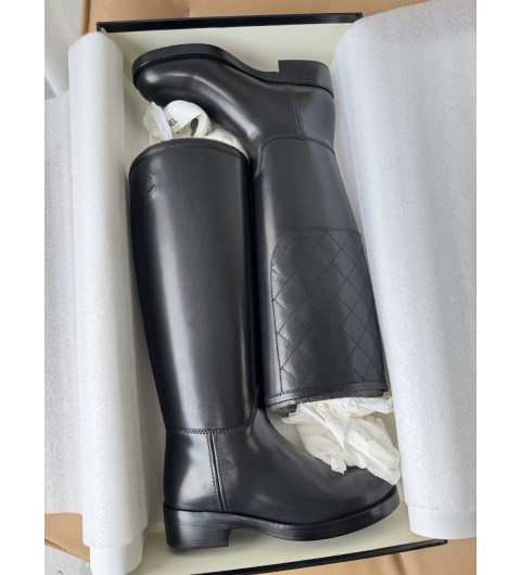 샤넬 CC 로고 퀼팅 롱 부츠 G39212 35~41 굽 3.5cm, 통높이 40cm