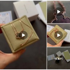 반클리프 앤 아펠 Van Cleef & Arpels 빈티지 알함브라 그레이 마더오브펄 목걸이 로즈골드 VCARP4KK00 @ 4CM 연장 #18k비밀공방