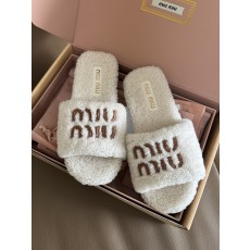 미우미우 MIU MIU 시어링 슬라이드 슬리퍼 35~40