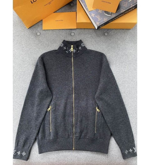 루이비통 더블 니트 울 블루종 남성 집업 자켓 1AGJWG S M L XL