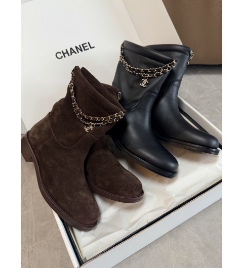 샤넬 25FW 25B 부츠 체인 CC로고 쇼트 앵클 부츠 G46709 35~40
