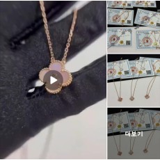 [예약주문받아요] 2025 반클리프 아펠 홀리데이 핑크골드 다이아 핑크자개 목걸이 VIP 한정판 #18k비밀공방