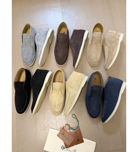 [로로피아나] FAB4368 H755 스웨이드 오픈워크 앵클 부츠 39~46