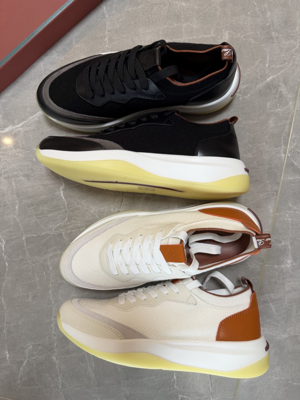 로로피아나 410 LP 테니스 워크 남성 스니커즈 화이트 블랙 FAO3862 39~44