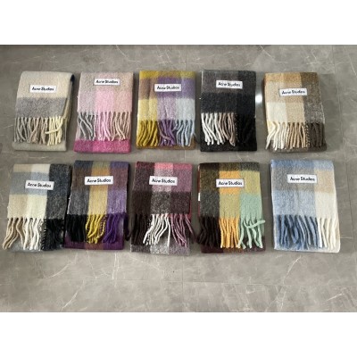 아크네스튜디오 모헤어 체크 머플러 목도리 스카프 CA0084 알파카 33% + 울 25% + 폴리아미드 22% + 모헤어 20% #vvip공장