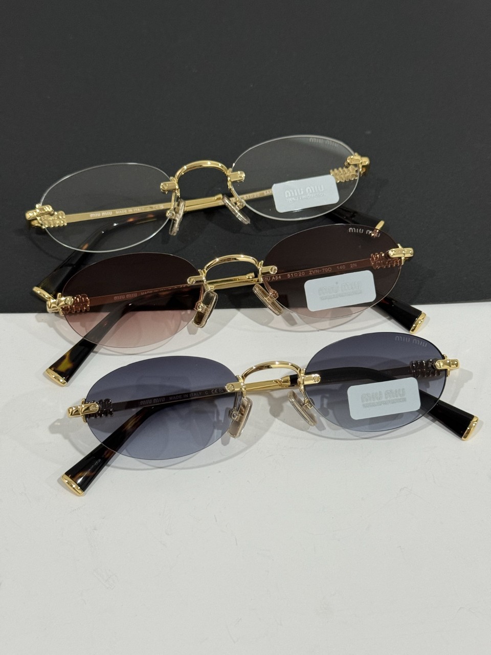 미우미우 25 로고 선글라스 안경 안경테 (0MUA54SMET 5AK08N / SMU A54 5AK-08N) 51-20-140 #vvip공장