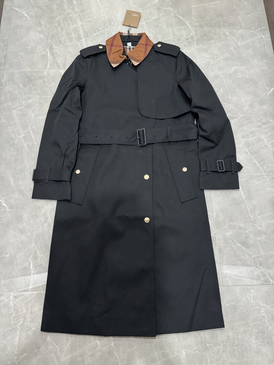 버버리 여자 체크 패널 코튼 개버딘 트렌치코트 블랙 80607391 4 6 8 10 12 #vvip공장