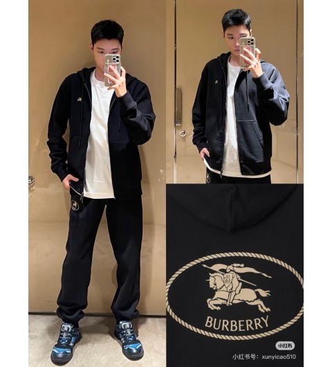 25FW 버버리 후드 티셔츠 8112807 BLACK Black XS S M L XL XXL #vvip공장