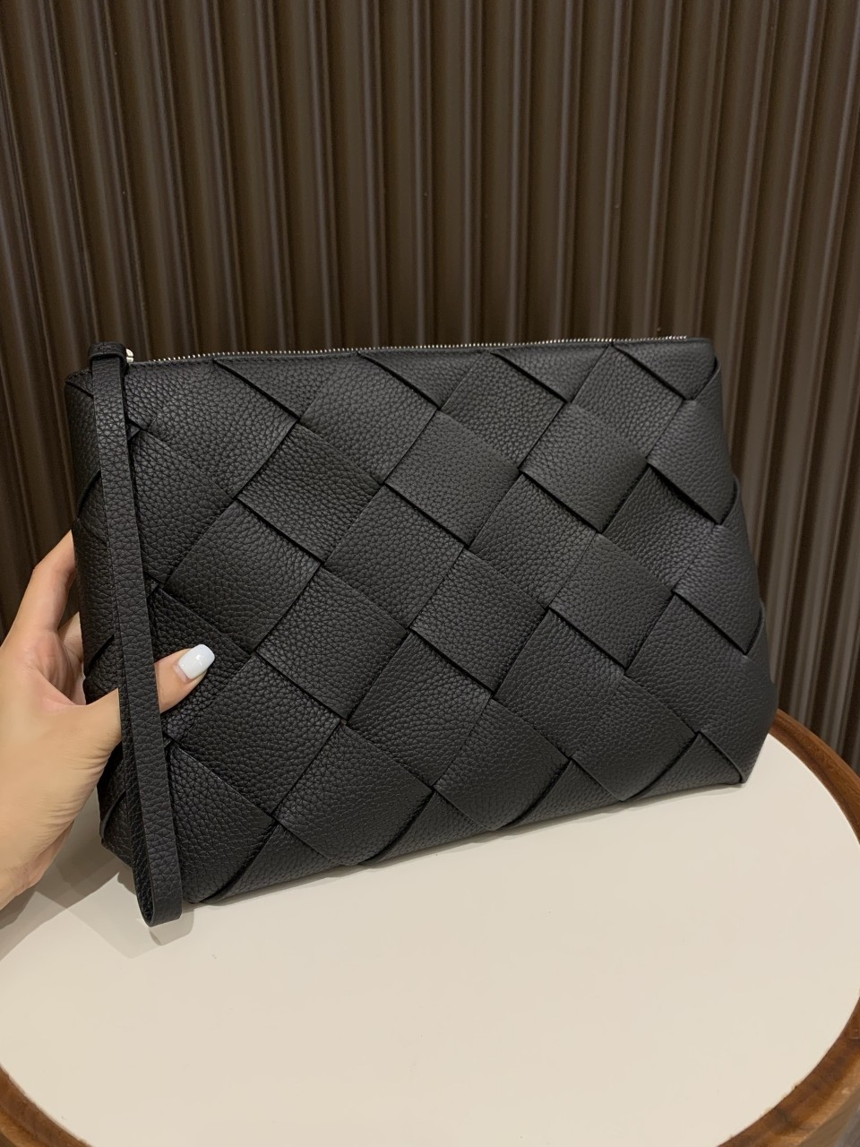 보테가베네타 빅 디아고 파우치 클러치 블랙 33*2*23cm