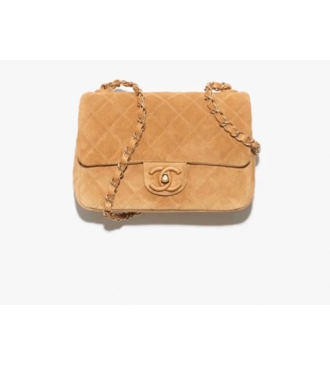 샤넬 미니 플랩 백 스웨이드 카프스킨, 램스킨, 골드 메탈 다크 베이지 AS5989 B22723 U5319 #지존샵