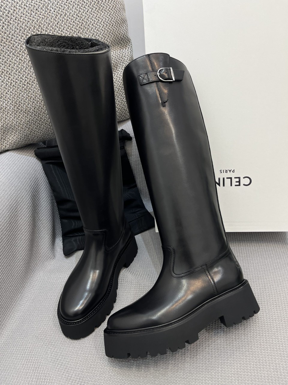 셀린느 CELINE  바이커 롱부츠 블랙 35~40