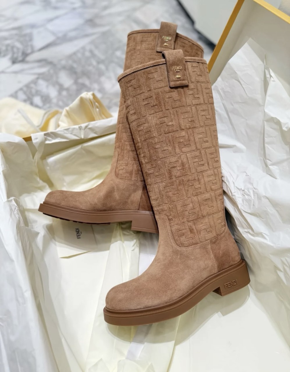 펜디 FENDI 필로 스웨이드 튜브 부츠 8W8574AY9P FOXFY 35~40 #폭스샵