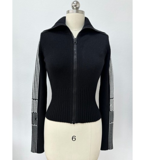 디올 DiorAlps 지퍼 모크넥 스웨터 화이트 버진 울 캐시미어 니트 & 쓰리-톤 Dior Graphique 모티브 544S76A1288_X0879 36 38 40 #타지아