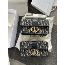 디올 Miss Montaigne 미니백 블루 Dior Oblique 자카드 S2356UTZQ_M928 #vvip공장