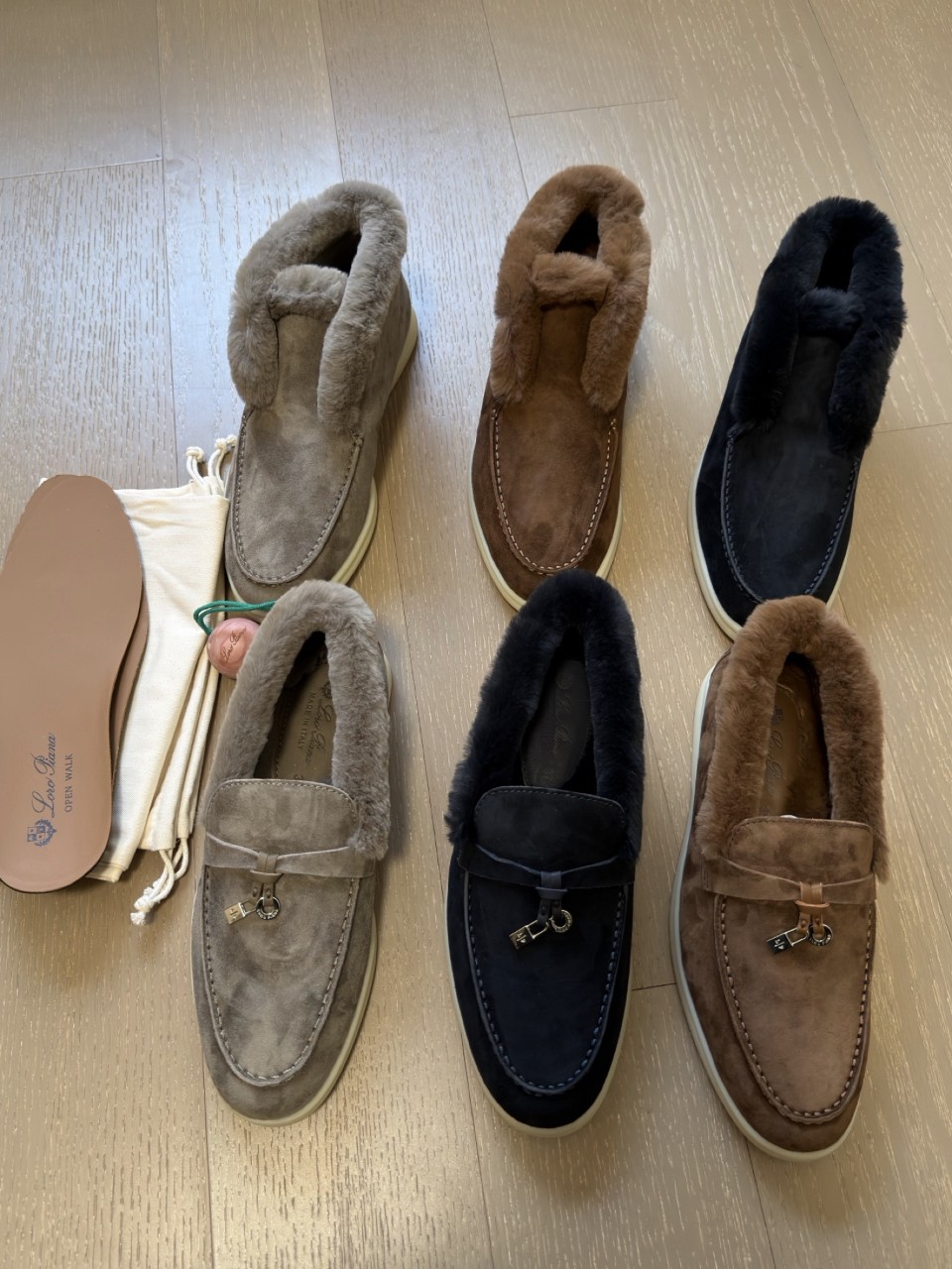 로로피아나 오픈워크 스웨이드 퍼 CHUKKA 부츠 FAG3602 S10001185 35~42